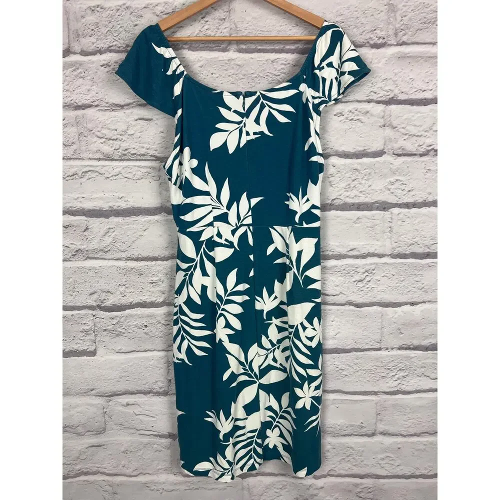 Old Navy Womens L Tropical Resortwear Vacation Euro Summer Ruffle Sheath Dress - Picture 4 of 10